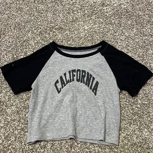 black and grey california shirt